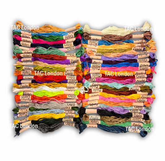 Pack of 50 Large Art Silk Skeins Stranded Most Demanding Colours Embroidery Threads