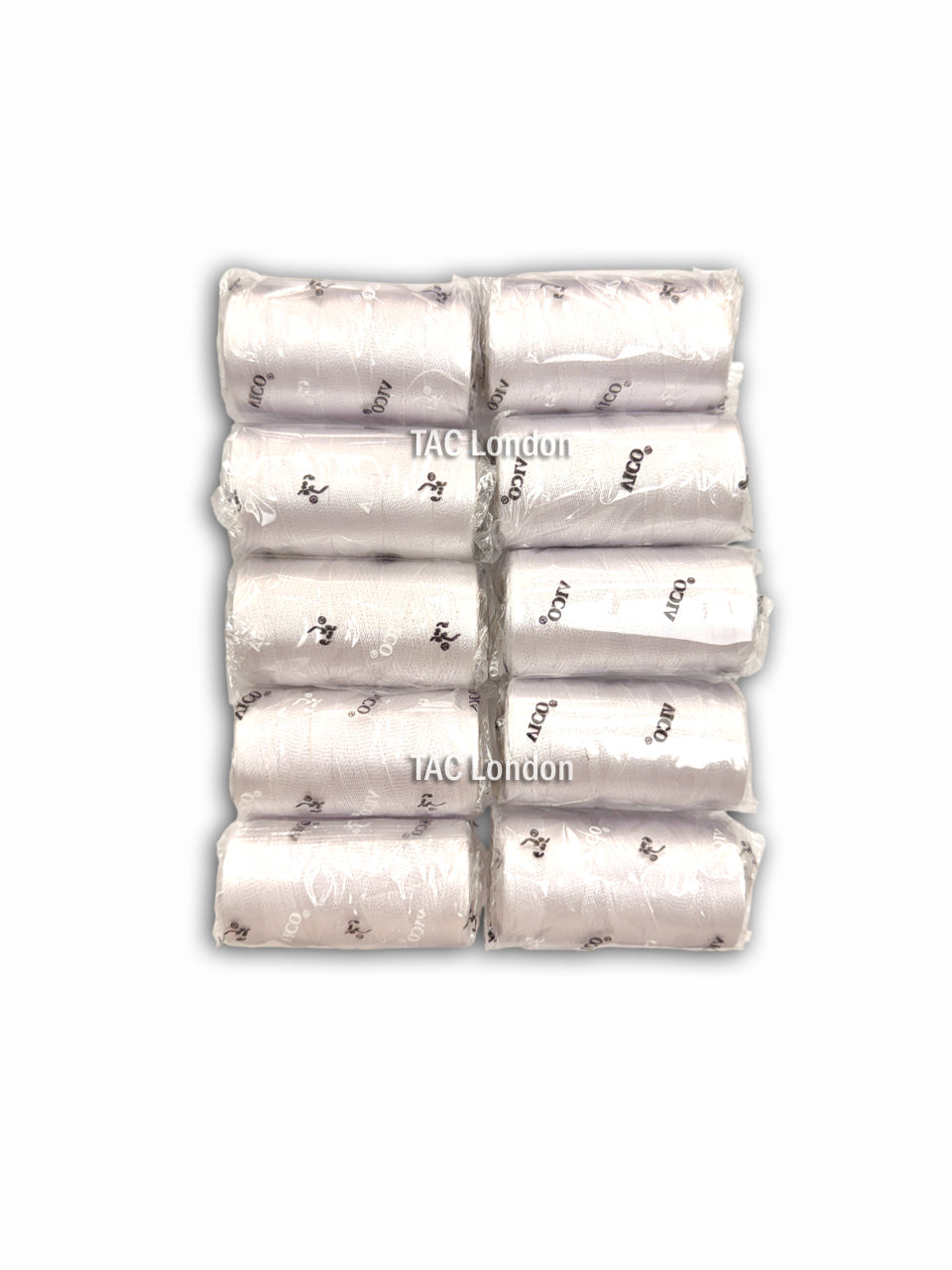 Pack of 10 White Silk Embroidery Thread Spools Best Quality Thread Spools