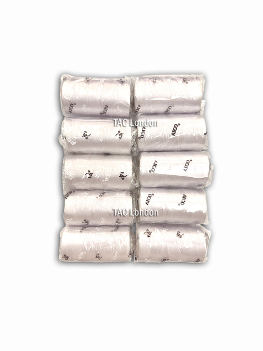Pack of 10 White Silk Embroidery Thread Spools Best Quality Thread Spools