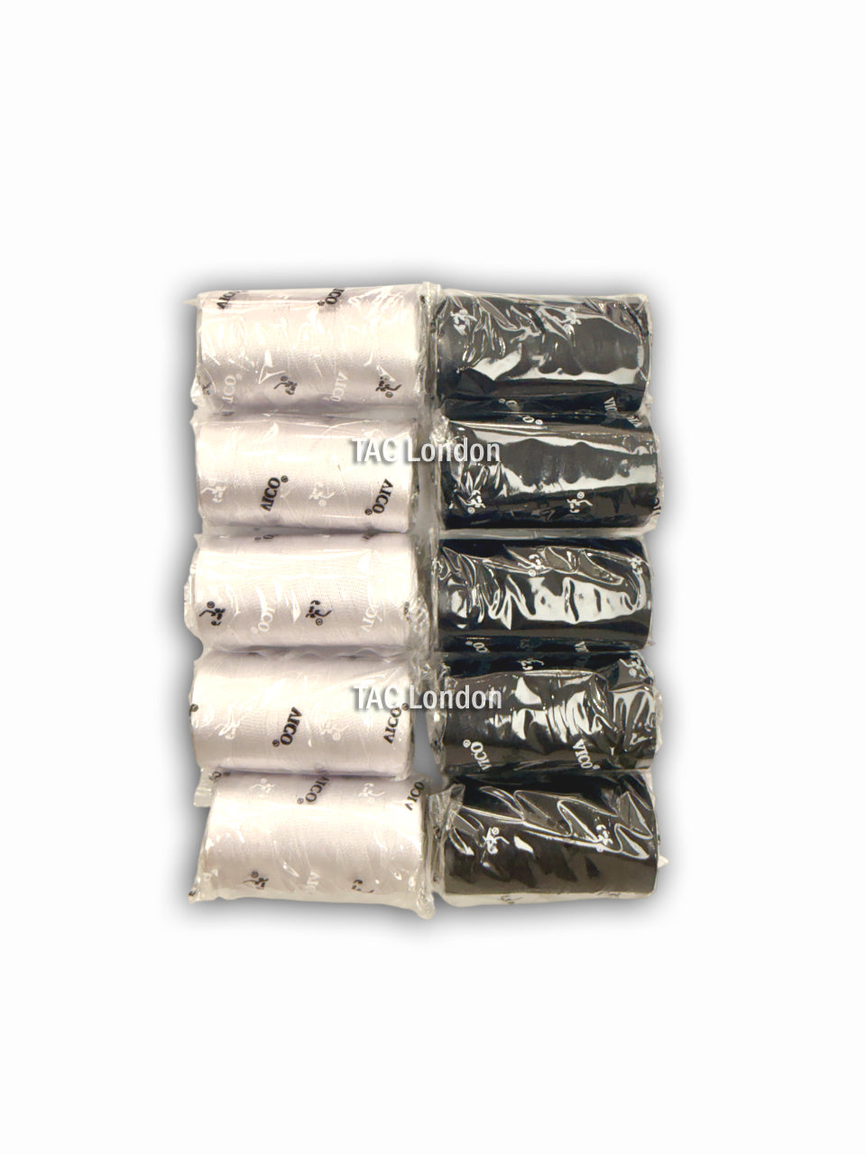Pack of 10 White Black Silk Embroidery Thread Spools Best Quality Thread Spools