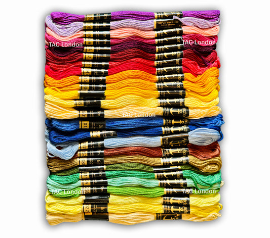 50 Anchor Cross Skeins Stitch Cotton Skeins Embroidery Floss Threads Assorted Colour Embroidery Shade No.01111