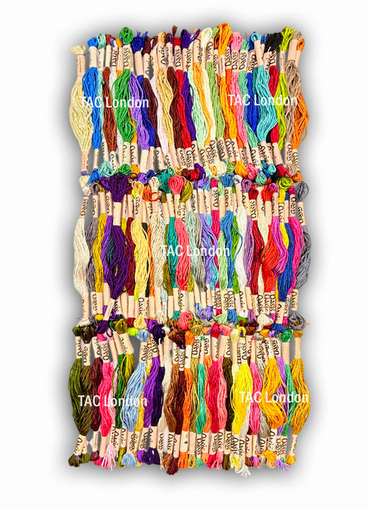 Pack of 100 Large Art Silk Skeins Stranded Most Demanding Colours Embroidery Threads