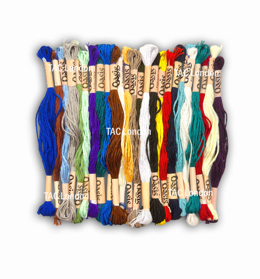 Pack of 25 Large Art Silk Skeins Stranded Most Demanding Colours Embroidery Threads