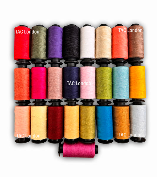 Pack of 25 Large Sewing Threads 100% COTTON Threads Spools 25 Different Colours & Shades