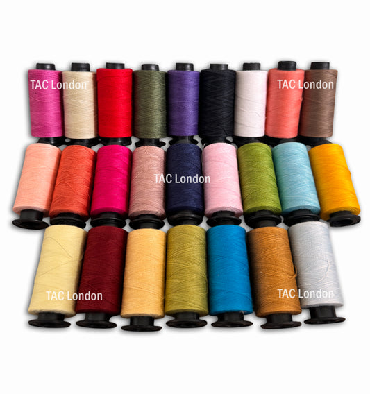 Pack of 25 Large Sewing Threads 100% COTTON Threads Spools 25 Different Colours & Shades