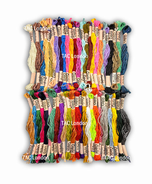 Pack of 50 Large Art Silk Skeins Stranded Most Demanding Colours Embroidery Threads