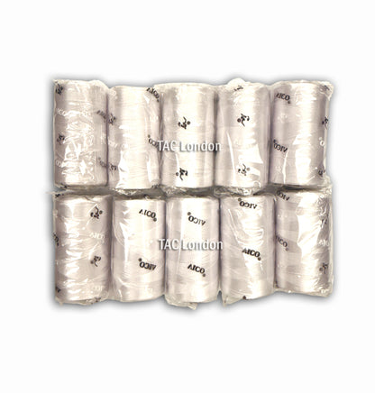 Pack of 10 White Silk Embroidery Thread Spools Best Quality Thread Spools