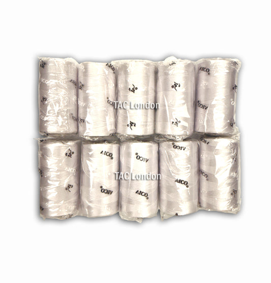 Pack of 10 White Silk Embroidery Thread Spools Best Quality Thread Spools