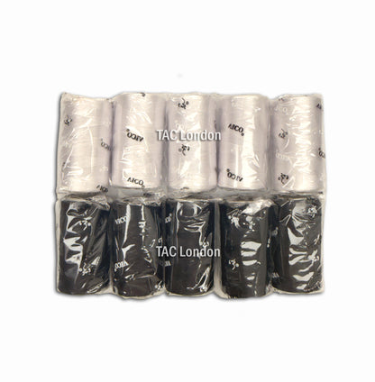 Pack of 10 White Black Silk Embroidery Thread Spools Best Quality Thread Spools